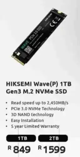 Computer Mania HIKSEMI Wave P 1TB Gen3 M.2 NVMe SSD offer