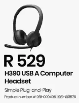 Computer Mania Logitech H390 USB A Computer Headset offer