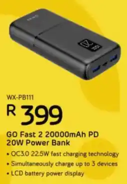 Computer Mania Winx GO Fast 2 20000mAh PD 20W Power Bank offer