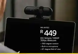 Computer Mania Winx DO Simple 1080P 30fps Webcam offer