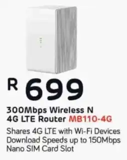 Computer Mania Mercusys 300Mbps Wireless N 4G LTE Router offer