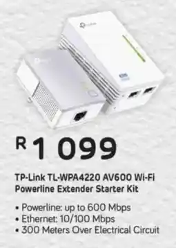 Computer Mania TP-Link TL-WPA4220 AV600 Wi-Fi Powerline Extender Starter Kit offer