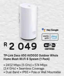 Computer Mania TP-Link Deco X50 AX3000 Outdoor Whole Home Mesh Wi-Fi 6 System offer