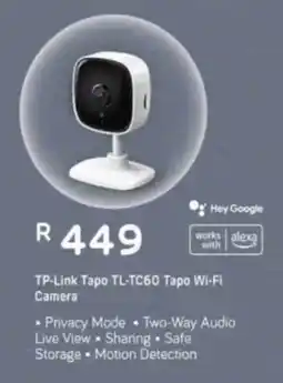Computer Mania TP-Link Tapo TL-TC60 Tapo Wi-Fi Camera offer