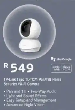 Computer Mania TP-Link Tapo TL-TC71 Pan/ Tilt Home Security Wi-Fi Camera offer