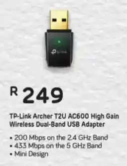 Computer Mania TP-Link Archer T2U AC600 High Gain Wireless Dual-Band USB Adapter offer