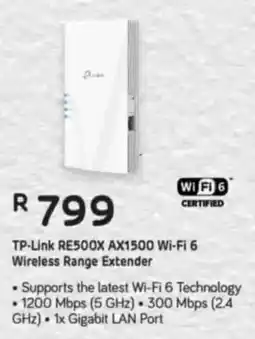 Computer Mania TP-Link RE500X AX1500 Wi-Fi 6 Wireless Range Extender offer