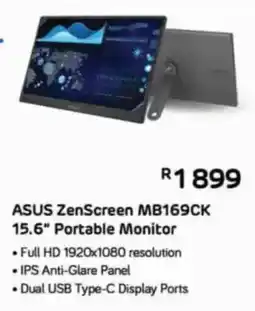 Computer Mania ASUS ZenScreen MB169CK 15.6" Portable Monitor offer