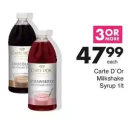 Save Hyper Carte D'Or Milkshake Syrup offer