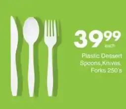 Save Hyper Plastic Dessert Spoons, Knives, Forks offer