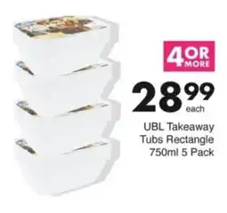 Save Hyper UBL Takeaway Tubs Rectangle offer