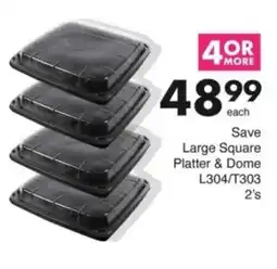 Save Hyper Save Large Square Platter & Dome offer