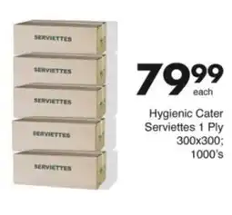 Save Hyper Hygienic Cater Serviettes 1 Ply offer