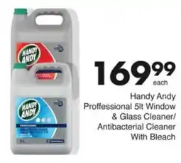 Save Hyper Handy Andy Proffessional Window & Glass Cleaner/ Antibacterial Cleaner With Bleach offer