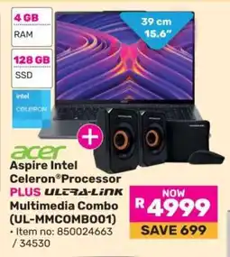 Game Acer Aspire Intel Celeron Processor PLUS ULTRA-LINK Multimedia Combo offer