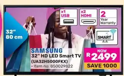 Game Samsung 32 HD LED Smart TV (UA32H5000FKX) offer