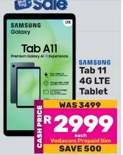 Game Samsung Tab 11 4G LTE Tablet offer
