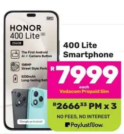 Game HONOR 400 Lite 5G offer