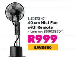 Game LOGIK 40 cm Mist Fan with Remote offer
