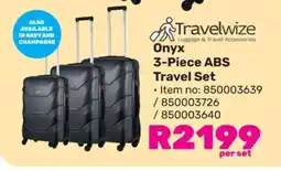 Game Travelwize Onyx 3-Piece ABS Travel Set offer