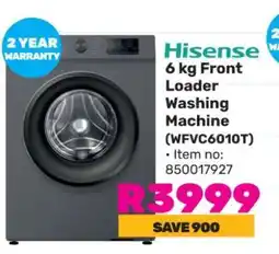 Game Hisense 6 kg Front Loader Washing Machine offer