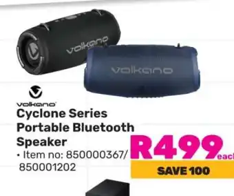 Game Volkano Cyclone Series Portable Bluetooth Speaker offer