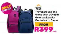 Game Outdoor Gear Backpacks offer