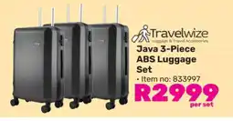 Game Travelwize Java 3-Piece ABS Luggage Set offer