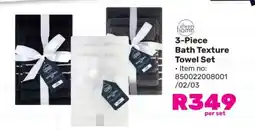 Game 3-Piece Bath Texture Towel Set offer