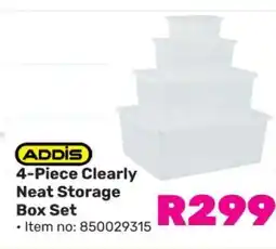 Game ADDIS 4-Piece Clearly Neat Storage Box Set offer
