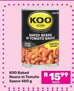 Game Koo Baked Beans in Tomato Sauce 400 g offer