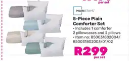 Game 5-Piece Plain Comforter Set offer