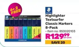 Game Highlighter Textsurfer Classic Markers 8-Pack offer