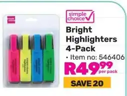 Game Bright Highlighters 4-Pack offer