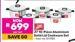 Game J7 10-Piece Aluminium Solid Lid Cookware Set offer