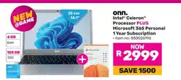 Game onn. Laptop with Microsoft 365 offer