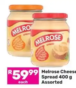 Game Melrose Cheese Spread 400 g Assorted offer