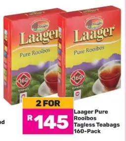 Game Laager Pure Rooibos Tagless Teabags 160-Pack offer