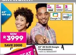 Game 43 2K QLED Google TV (43E5520H) offer