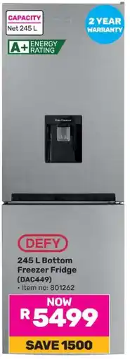 Game DEFY 245 L Bottom Freezer Fridge (DAC449) offer