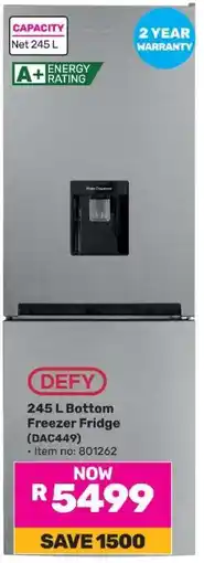 Game DEFY 245 L Bottom Freezer Fridge (DAC449) offer