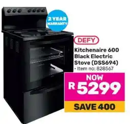 Game Defy Kitchenaire 600 Black Electric Stove DSS694 offer