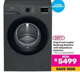 Game Defy 8 kg Front Loader Washing Machine with SteamCure (DAW396) offer