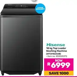 Game Hisense 18 kg Top Loader Washing Machine offer