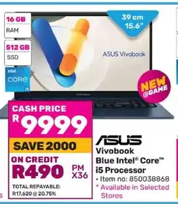 Game ASUS VivoBook offer