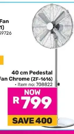 Game 40 cm Pedestal Fan Chrome (ZF-1616) offer