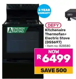 Game Defy Kitchenaire Thermofan+ Electric Stove DSS697 offer