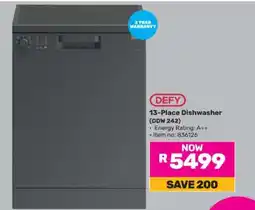 Game Defy 13 Place Dishwasher DDW 242 offer