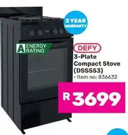 Game DEFY 3-Plate Compact Stove (DSS553) offer