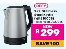 Game DEFY 1.7 L Stainless Steel Kettle (WK5100JS) offer